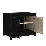 vidaXL Măsuță de cafea, negru, 71x49x55 cm, lemn masiv de pin vidaXL Măsuță de cafea, negru, 71x49x55 cm, lemn masiv de pin