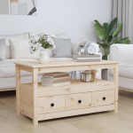 vidaXL Măsuță de cafea, 102x49x55 cm, lemn masiv de pin vidaXL Măsuță de cafea, 102x49x55 cm, lemn masiv de pin