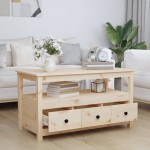 vidaXL Măsuță de cafea, 102x49x55 cm, lemn masiv de pin vidaXL Măsuță de cafea, 102x49x55 cm, lemn masiv de pin