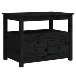 vidaXL Măsuță de cafea, negru, 71x49x55 cm, lemn masiv de pin vidaXL Măsuță de cafea, negru, 71x49x55 cm, lemn masiv de pin