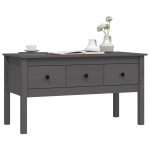 vidaXL Măsuță de cafea, gri, 102x49x55 cm, lemn masiv de pin