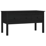 vidaXL Măsuță de cafea, negru, 102x49x55 cm, lemn masiv de pin vidaXL Măsuță de cafea, negru, 102x49x55 cm, lemn masiv de pin