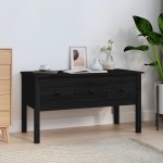 vidaXL Măsuță de cafea, negru, 102x49x55 cm, lemn masiv de pin vidaXL Măsuță de cafea, negru, 102x49x55 cm, lemn masiv de pin