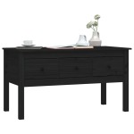 vidaXL Măsuță de cafea, negru, 102x49x55 cm, lemn masiv de pin vidaXL Măsuță de cafea, negru, 102x49x55 cm, lemn masiv de pin