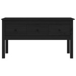 vidaXL Măsuță de cafea, negru, 102x49x55 cm, lemn masiv de pin vidaXL Măsuță de cafea, negru, 102x49x55 cm, lemn masiv de pin