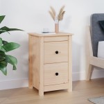 vidaXL Noptiere, 40x35x61,5 cm, lemn masiv de pin vidaXL Noptiere, 40x35x61,5 cm, lemn masiv de pin