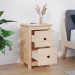vidaXL Noptiere, 40x35x61,5 cm, lemn masiv de pin vidaXL Noptiere, 40x35x61,5 cm, lemn masiv de pin