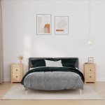 vidaXL Noptiere, 2 buc., 40x35x61,5 cm, lemn masiv de pin vidaXL Noptiere, 2 buc., 40x35x61,5 cm, lemn masiv de pin