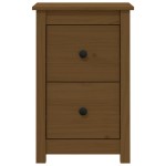 vidaXL Noptiere, 2 buc, maro miere, 40x35x61,5 cm, lemn masiv de pin