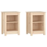 vidaXL Noptiere, 2 buc., 40x35x55 cm, lemn masiv de pin vidaXL Noptiere, 2 buc., 40x35x55 cm, lemn masiv de pin