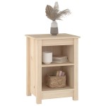 vidaXL Noptiere, 2 buc., 40x35x55 cm, lemn masiv de pin vidaXL Noptiere, 2 buc., 40x35x55 cm, lemn masiv de pin
