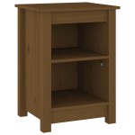 vidaXL Noptiere, 2 buc, maro miere, 40x35x55 cm, lemn masiv de pin