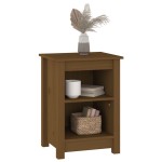 vidaXL Noptiere, 2 buc, maro miere, 40x35x55 cm, lemn masiv de pin