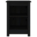 vidaXL Noptiere, 2 buc., negru, 40x35x55 cm, lemn masiv de pin vidaXL Noptiere, 2 buc., negru, 40x35x55 cm, lemn masiv de pin