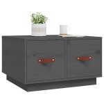vidaXL Măsuță de cafea, gri, 60x50x35 cm, lemn masiv de pin vidaXL Măsuță de cafea, gri, 60x50x35 cm, lemn masiv de pin