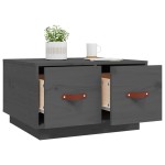 vidaXL Măsuță de cafea, gri, 60x50x35 cm, lemn masiv de pin vidaXL Măsuță de cafea, gri, 60x50x35 cm, lemn masiv de pin