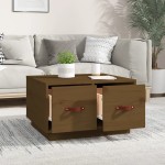 vidaXL Măsuță de cafea, maro miere, 60x53x35 cm, lemn masiv de pin vidaXL Măsuță de cafea, maro miere, 60x53x35 cm, lemn masiv de pin