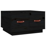 vidaXL Măsuță de cafea, negru, 60x53x35 cm, lemn masiv de pin vidaXL Măsuță de cafea, negru, 60x53x35 cm, lemn masiv de pin