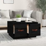 vidaXL Măsuță de cafea, negru, 60x53x35 cm, lemn masiv de pin vidaXL Măsuță de cafea, negru, 60x53x35 cm, lemn masiv de pin