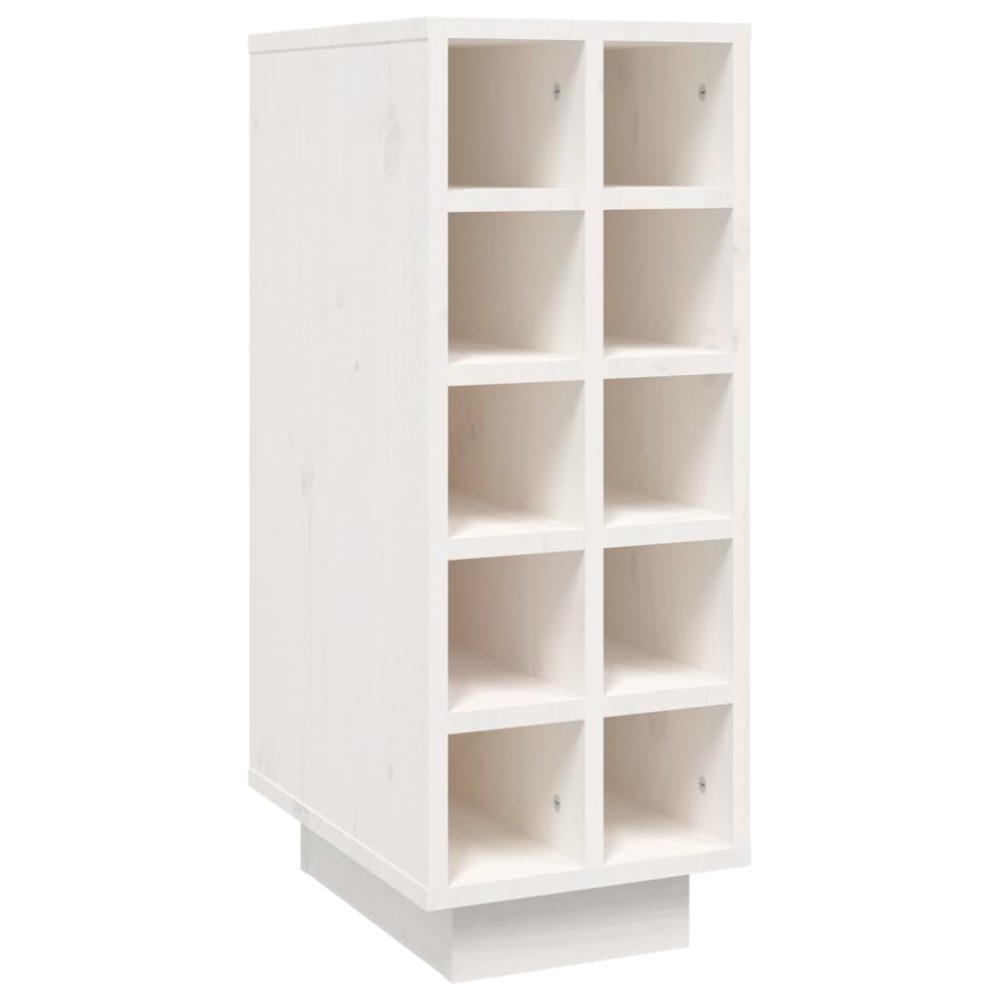 vidaXL Dulap de vinuri, alb, 23x34x61 cm, lemn masiv de pin