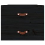 vidaXL Noptiere de perete, negru, 50x36x40 cm