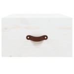 vidaXL Noptieră de perete, alb, 40x29,5x22 cm