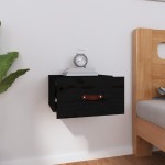 vidaXL Noptiere de perete, negru, 40x29,5x22 cm