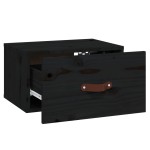 vidaXL Noptiere de perete, negru, 40x29,5x22 cm