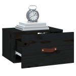 vidaXL Noptiere de perete, 2 buc., negru, 40x29,5x22 cm vidaXL Noptiere de perete, 2 buc., negru, 40x29,5x22 cm