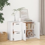 vidaXL Servantă, alb, 100x33x59,5 cm, lemn prelucrat vidaXL Servantă, alb, 100x33x59,5 cm, lemn prelucrat