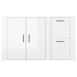 vidaXL Servantă, alb extralucios, 100x33x59,5 cm, lemn compozit