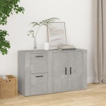 vidaXL Servantă, gri beton, 100x33x59,5 cm, lemn prelucrat vidaXL Servantă, gri beton, 100x33x59,5 cm, lemn prelucrat