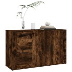 vidaXL Servantă, stejar fumuriu, 100x33x59,5 cm, lemn compozit
