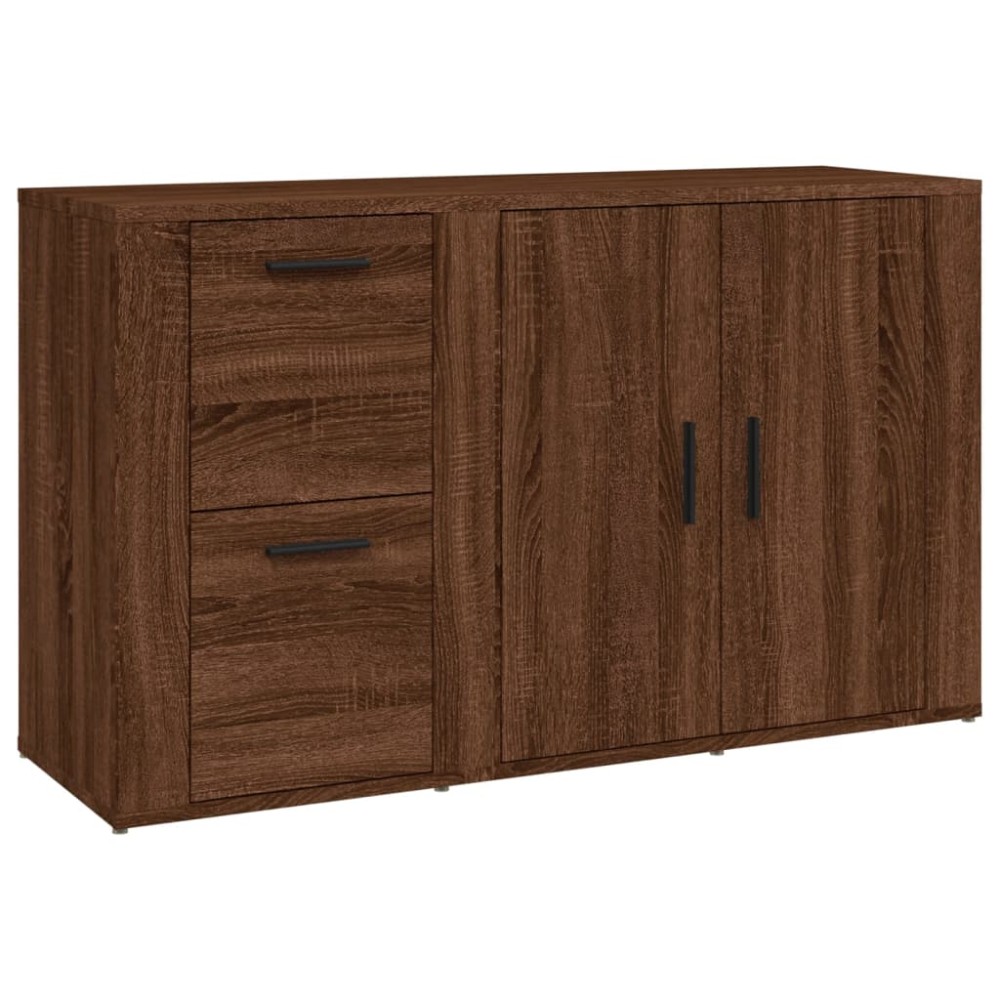 vidaXL Servantă, stejar maro, 100x33x59,5 cm, lemn compozit