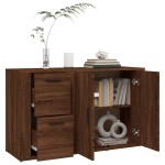 vidaXL Servantă, stejar maro, 100x33x59,5 cm, lemn compozit