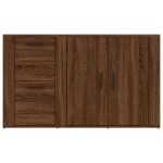 vidaXL Servantă, stejar maro, 100x33x59,5 cm, lemn compozit