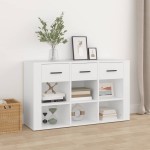 vidaXL Servantă, alb, 100x30x59,5 cm, lemn compozit