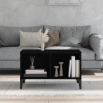 vidaXL Măsuță de cafea, negru, 60x50x36,5 cm, lemn compozit vidaXL Măsuță de cafea, negru, 60x50x36,5 cm, lemn compozit