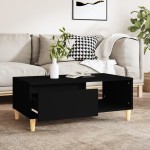 vidaXL Măsuță de cafea, negru, 90x50x36,5 cm, lemn compozit vidaXL Măsuță de cafea, negru, 90x50x36,5 cm, lemn compozit