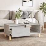 vidaXL Măsuță de cafea, gri beton, 90x50x36,5 cm, lemn compozit vidaXL Măsuță de cafea, gri beton, 90x50x36,5 cm, lemn compozit