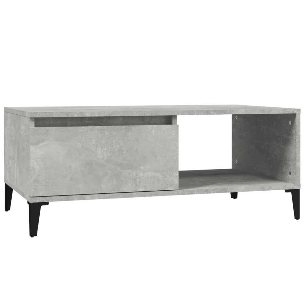 vidaXL Măsuță de cafea, gri beton, 90x50x36,5 cm, lemn prelucrat