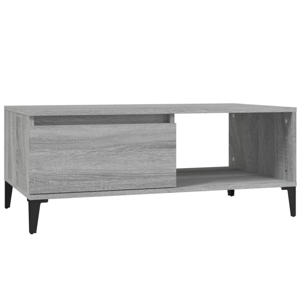 vidaXL Măsuță de cafea, gri sonoma, 90x50x36,5 cm, lemn prelucrat