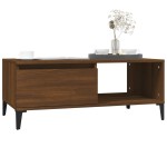 vidaXL Măsuță de cafea, stejar maro, 90x50x36,5 cm, lemn prelucrat vidaXL Măsuță de cafea, stejar maro, 90x50x36,5 cm, lemn prelucrat