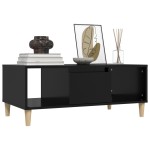vidaXL Măsuță de cafea, negru, 90x50x36,5 cm, lemn prelucrat
