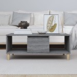 vidaXL Măsuță de cafea, gri sonoma, 90x50x36,5 cm, lemn prelucrat vidaXL Măsuță de cafea, gri sonoma, 90x50x36,5 cm, lemn prelucrat