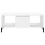 vidaXL Măsuță de cafea, alb, 90x50x36,5 cm, lemn prelucrat vidaXL Măsuță de cafea, alb, 90x50x36,5 cm, lemn prelucrat