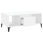 vidaXL Măsuță de cafea, alb, 90x50x36,5 cm, lemn prelucrat vidaXL Măsuță de cafea, alb, 90x50x36,5 cm, lemn prelucrat