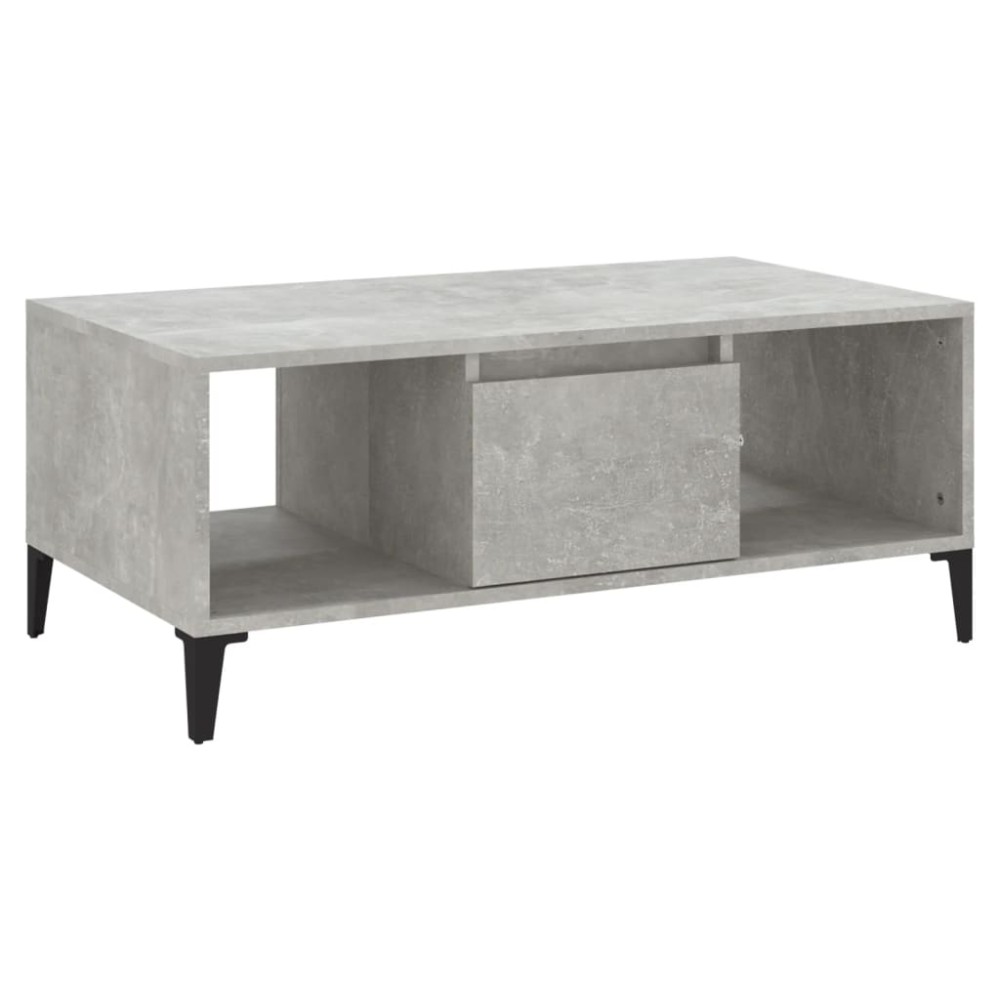 vidaXL Măsuță de cafea, gri beton, 90x50x36,5 cm, lemn prelucrat