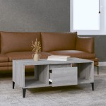 vidaXL Măsuță de cafea, gri sonoma, 90x50x36,5 cm, lemn prelucrat