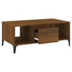 vidaXL Măsuță de cafea, stejar maro, 90x50x36,5 cm, lemn prelucrat vidaXL Măsuță de cafea, stejar maro, 90x50x36,5 cm, lemn prelucrat